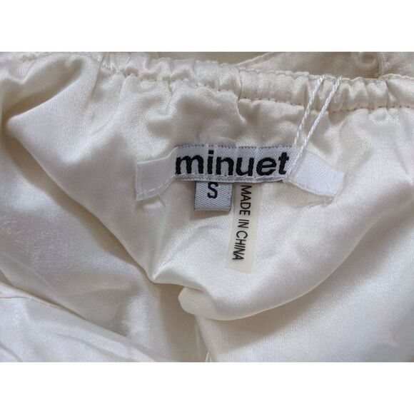 Minuet Ivory Homecoming Dress NWT Size Small Cream Formal Mini Dress - Picture 6 of 9